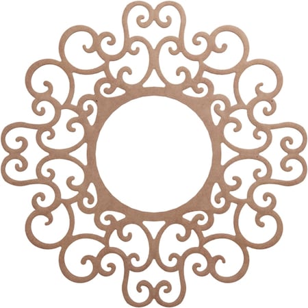 Ekena Millwork Reims Wood Fretwork Pierced Ceiling Medallion, Wood (Paint Grade), 38"OD x 14 1/2"ID x 3/8"T CMWP38X38X0375REMF